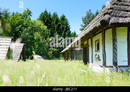 open air museum Early Middle Age Village Unterrabnitz, house, Unterrabnitz-Schwendgraben, , Burgenland, Austria Stock Photo