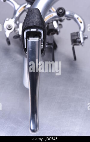 Brake Lever of Racing Bicycle Stock Photo