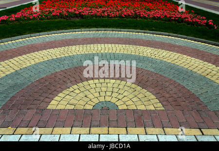 Colored pavement Stock Photo