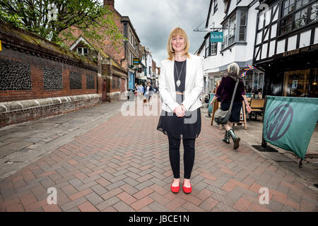 Rosie Duffield, the newly-elected Labour Party MP for Canterbury Stock Photo