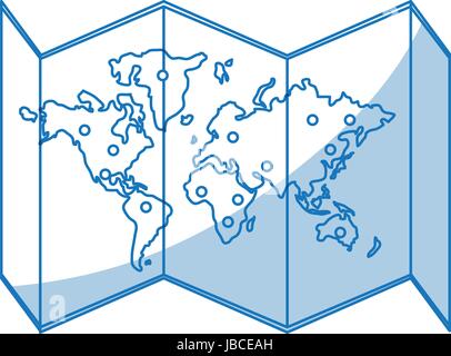 Map vector illustration Stock Vector