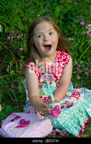 Down's Syndrome model, Natty (Natalie) Goleniowska with her mother Hayley. Stock Photo