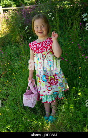 Down's Syndrome model, Natty (Natalie) Goleniowska with her mother Hayley. Stock Photo