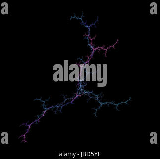 Abstract lightning design. Isolated on black background. Stock Photo