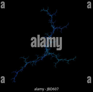 Abstract lightning design. Isolated on black background. Stock Photo