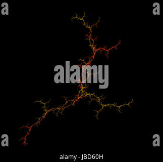 Abstract lightning design. Isolated on black background. Stock Photo