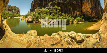 Windjana Gorge at Kimberley, Western Australia Stock Photo