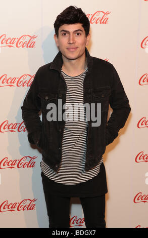 Celebrities party at the Coca Cola Beach Club - the official launch of the new 'Share a Coke' campaign where bottles feature the names of dream holiday destinations with a chance to win a trip to a chosen location  Featuring: Luke Franks Where: London, United Kingdom When: 10 May 2017 Credit: Phil Lewis/WENN.com Stock Photo