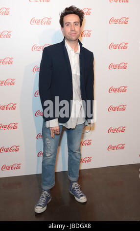 Celebrities party at the Coca Cola Beach Club - the official launch of the new 'Share a Coke' campaign where bottles feature the names of dream holiday destinations with a chance to win a trip to a chosen location  Featuring: Nick Grimshaw Where: London, United Kingdom When: 10 May 2017 Credit: Phil Lewis/WENN.com Stock Photo