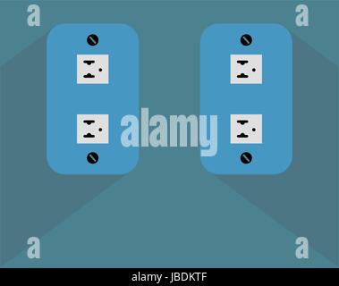 Plug on Colour wall vector and illustration Stock Vector Image & Art ...