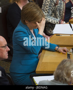 Scottish Politicians attend the weekly First Ministers Questions in Holyrood, Edinburgh.  Featuring: Nicola Sturgeon Where: Edinburgh, United Kingdom When: 11 May 2017 Credit: Euan Cherry/WENN.com Stock Photo