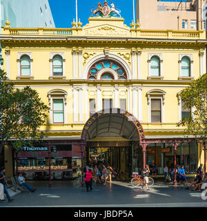 The Royal Arcade, Bourke Street Mall, Melbourne VIC 3000, Australia. Stock Photo