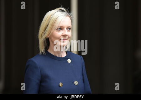 Justice Secretary Liz Truss arrives at Downing Street in London. Stock Photo