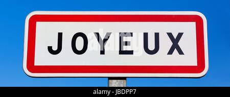 Little village called Joyeux in France Stock Photo