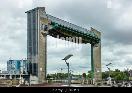 Tidal surge barrier on the river Hull Stock Photo