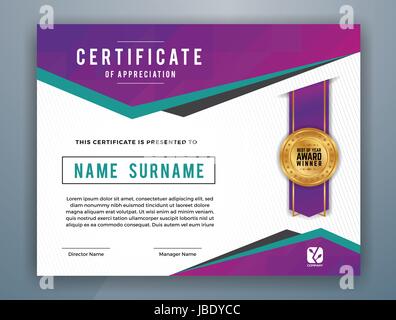 Multipurpose Modern Professional Certificate Template Design for Print. Vector illustration Stock Vector