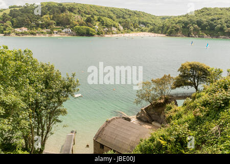 Looking over to Mill Bay from Salcombe, Devon UK. Stock Photo