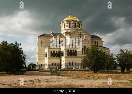 Sevastopol, Russia - September 17, 2007: views of St. Vladimir's Cathedral in Chersonese Stock Photo