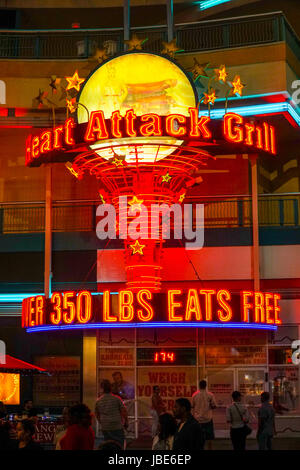 Heart Attack Grill in Downtown Las Vegas - LAS VEGAS - NEVADA Stock Photo