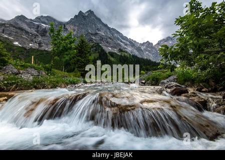 river Rissbach at ahornboden in Tyrol Stock Photo
