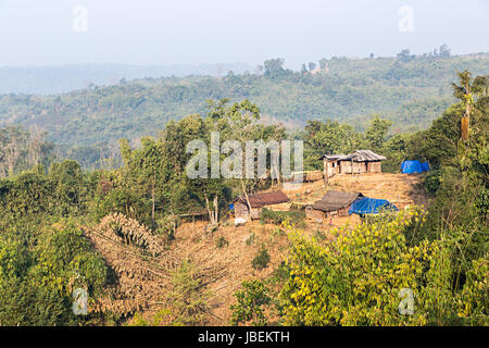 Sakwa village, Meghalaya, India Stock Photo