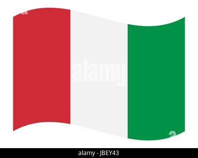 Italy flag, vector illustration. Stock Vector