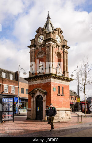 Bexleyheath Coronation Memorial Clock Tower, Market Place, Bexleyheath, London, England Stock Photo