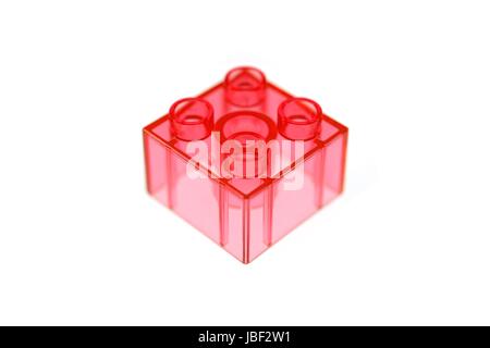 A building block isolated against a white background Stock Photo