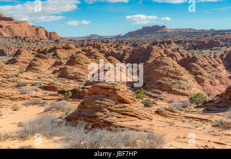 Beautiful landscape photography of The Wave in North  Coyote Buttes, Arizona Stock Photo