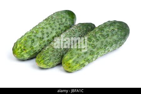 Heap of cucumbers isolated on white background Stock Photo
