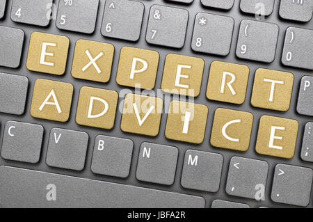 Expert advice key on keyboard Stock Photo
