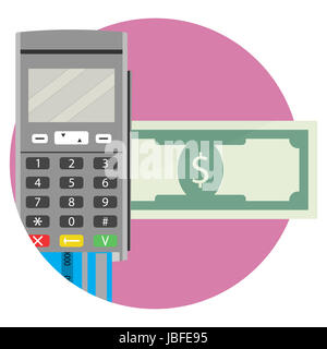 Icon of electronic money transfer application. Vector transfer and send money, bank transfer money transaction illustration Stock Photo