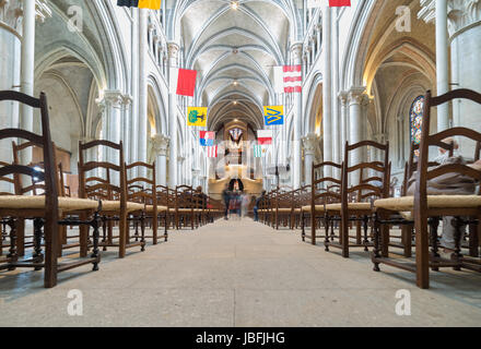 Lausanne Cathedral interior Stock Photo