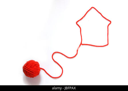 A house is done from a thread Stock Photo - Alamy