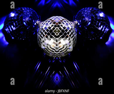 Blue Disco globes Stock Photo