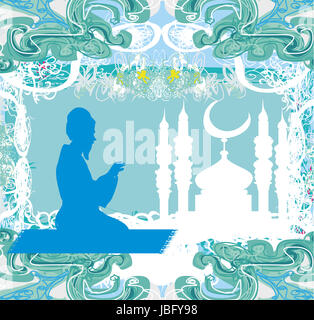 A vector illustration of eid-ul-adha Mubarak greeting card 