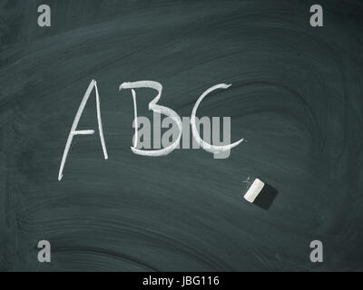 ABC Buchstaben schwarz weiß gezeichnet Stock Photo