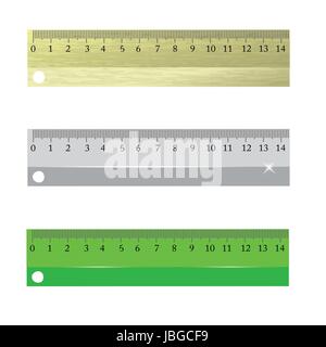 colorful illustration with  rulers on a white background for your design Stock Photo