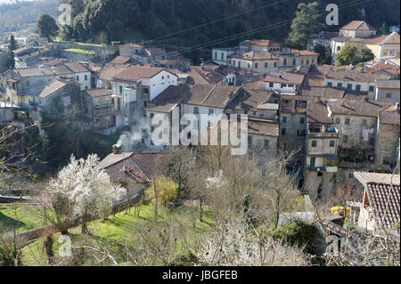 bagnone a medieval village in lunigiana , italy Stock Photo