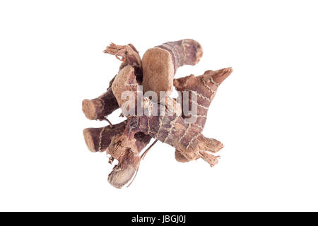 galanga known as aromatic ginger over white Stock Photo