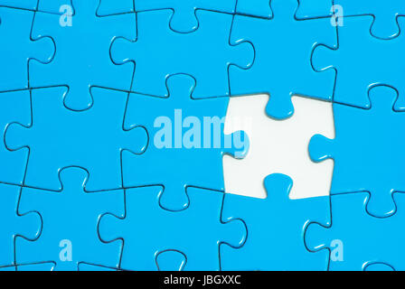 blue puzzles for background. business concept Stock Photo