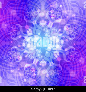 Abstract blue-violet round pattern with lights for invitations Stock Photo