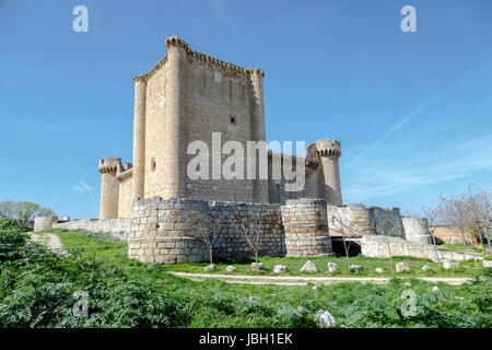 Castle of the Franco de Toledo, Villafuerte of Esgueva, Valladolid Spain Stock Photo