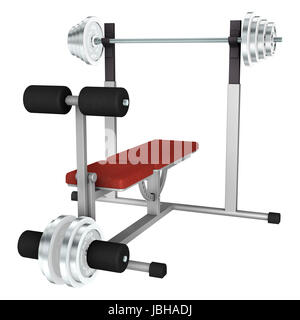 3D digital render of a power bench isolated on white background Stock ...