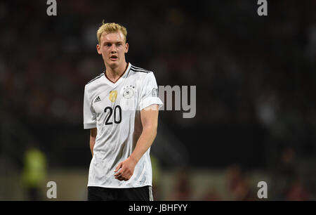 Nuremberg, Germany. 10th June, 2017. Germany's Julian Brandt seen during the World Cup qualifying group C soccer match between Germany and San Marino in Nuremberg, Germany, 10 June 2017. Photo: Andreas Gebert/dpa/Alamy Live News Stock Photo