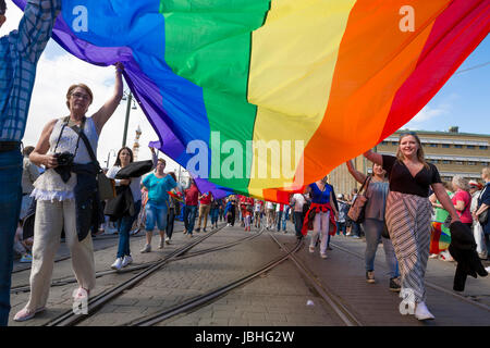 Gotheburg, Sweden. 10th June, 2017. West Pride Rainbow Parade in Gothenburg. Credit: Martin Wallén/Frilansfotograferna/Alamy Live News Stock Photo