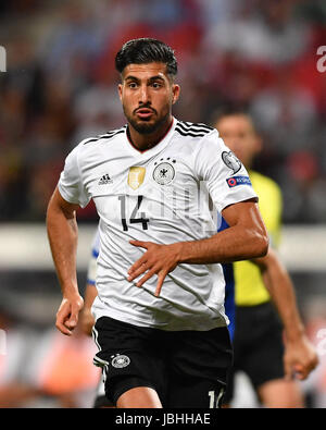 Nuremberg, Germany. 10th June, 2017. Germany's Emre Can seen during the World Cup qualifying group C soccer match between Germany and San Marino in Nuremberg, Germany, 10 June 2017. Photo: Peter Kneffel/dpa/Alamy Live News Stock Photo