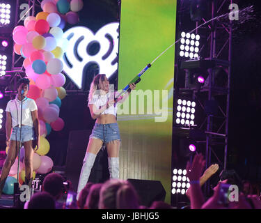 MIAMI BEACH , FL - JUNE 10: Miley Cyrus performs during the iHeart Summer 17 concert at the Fontainebleau on June 10, 2017 in Miami Beach, Florida. Credit: mpi04/MediaPunch Stock Photo