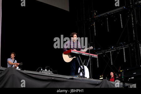 Newport, Isle of Wight, UK. 11th June, 2017. Isle of Wight Festival Day 4 - British band Scouting for Girls performing at IOW Festival, Seaclose Park Newport 11th June 2017, UK Credit: DFP Photographic/Alamy Live News Stock Photo
