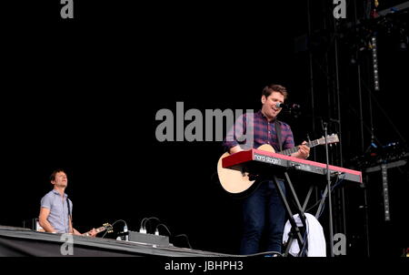 Newport, Isle of Wight, UK. 11th June, 2017. Isle of Wight Festival Day 4 - British band Scouting for Girls performing at IOW Festival, Seaclose Park Newport 11th June 2017, UK Credit: DFP Photographic/Alamy Live News Stock Photo